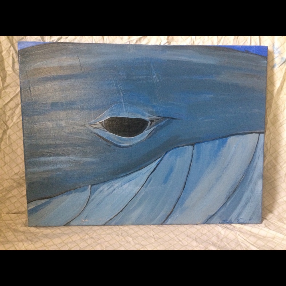 “Into The Blue” 18”x24” acrylic painting